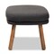 Baxton Studio Lovise Dark Grey Upholstered Walnut Brown Finished Wood Ottoman 148-8229 - alternate 4